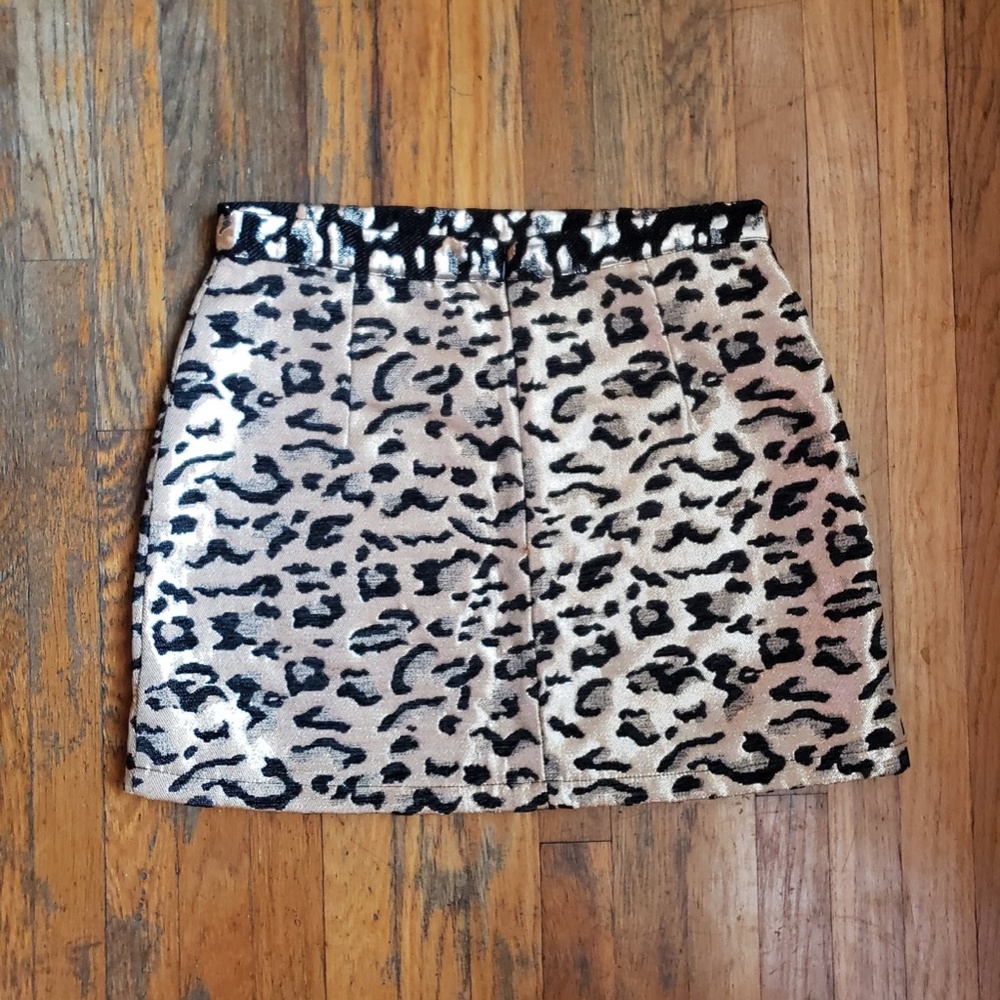 Top Shop Metallic Leopard Skirt | 8 - Picture 5 of 12